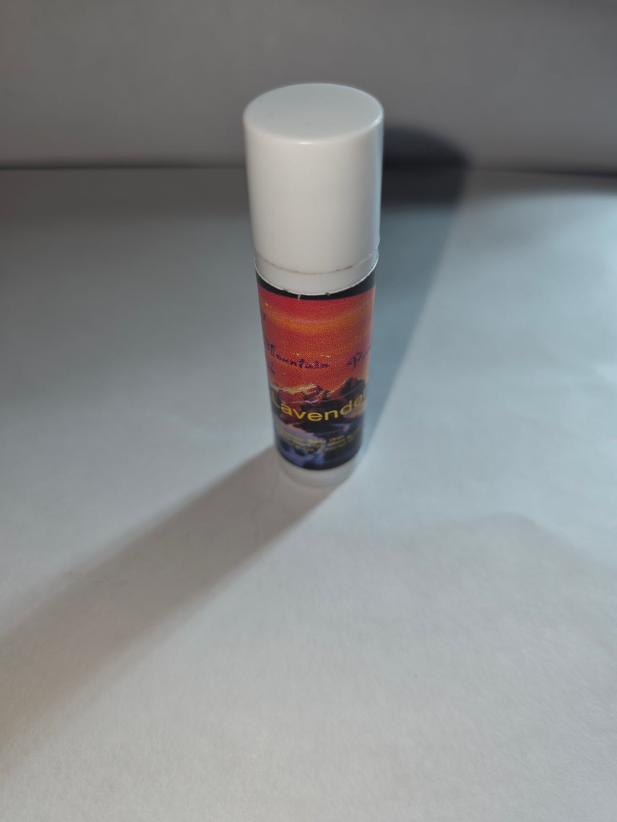 Lavender Lip Balm twist tube with cap on